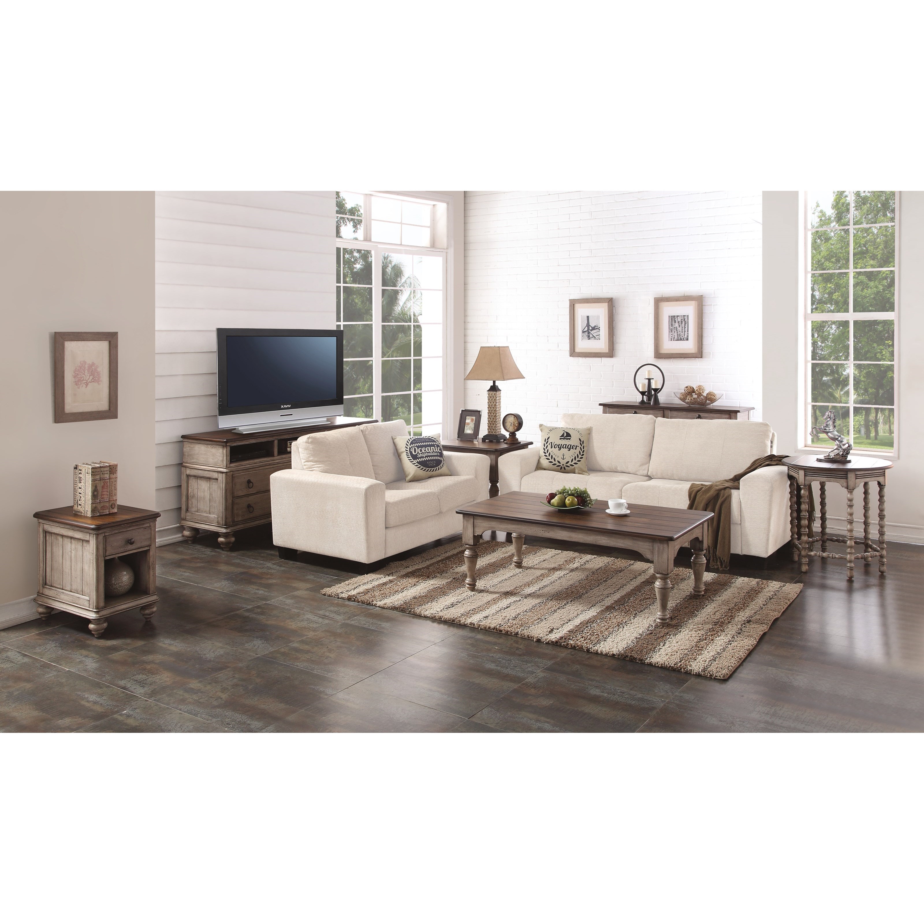 Flexsteel Wynwood Collection PlymouthRectangular Cocktail Table